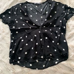 ZARA polka dot top